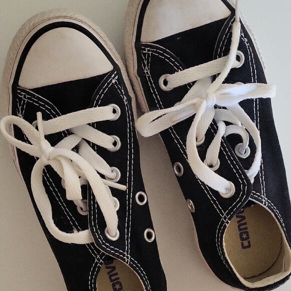 Converse Kids Black and White Sneakers - Picture 10 of 11